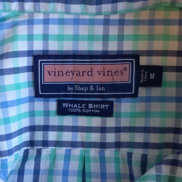 Men Vineyard Vines Whale Button Down Size M - Picture 8 of 10